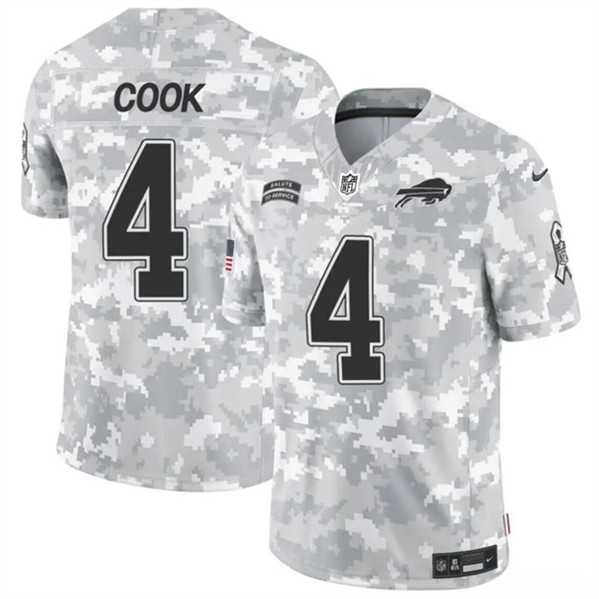 Men%27s Buffalo Bills #4 James Cook 2024 F.U.S.E. Arctic Camo Salute to Service Limited Stitched Jersey Dzhi->buffalo bills->NFL Jersey